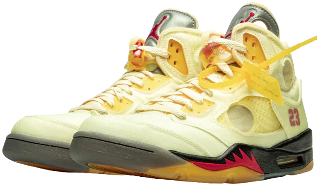 Side View of Jordan 5 Retro Off-White Sail